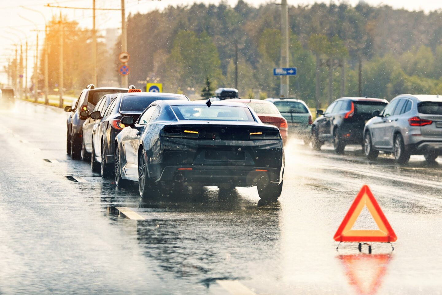 Multi vehicle car accident