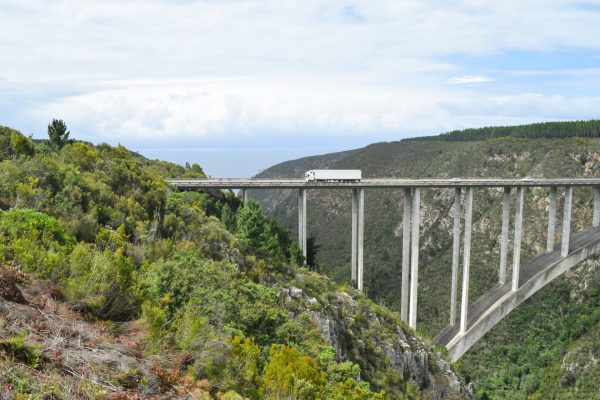 Truck crash on a bridge